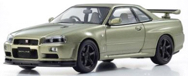 京商　1/43 ニッサン スカイライン GT-R R34 Vスペック II Nur (ミレニアムジェイド）