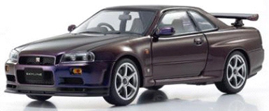 京商　1/43 ニッサン スカイライン GT-R R34 Vスペック (ミッドナイトパープル III）