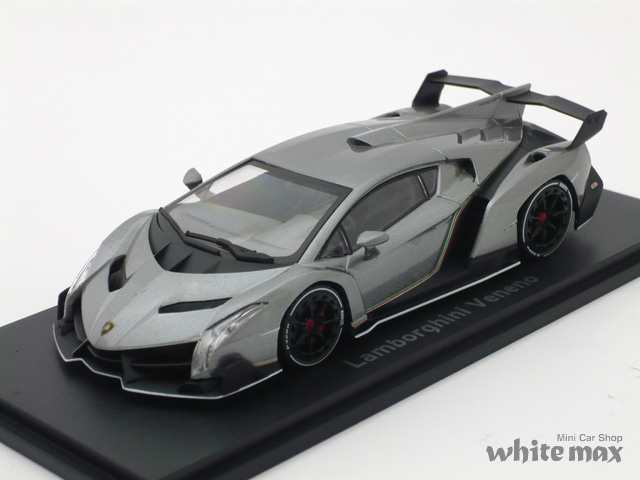 京商 1/43 ランボルギーニ ヴェネーノ (グレー/ホワイトライン)