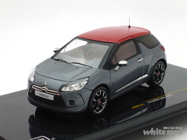 イクソ　1/43 シトロエン DS3 2011 (メタリックグレー/レッド)