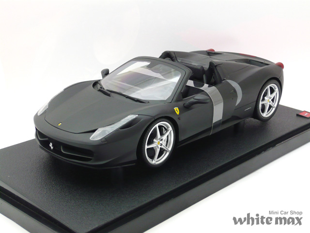マテル HERITAGE　1/18 フェラーリ 458 イタリア スパイダー (マットブラック)