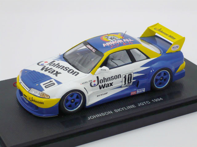 エブロ　1/43 ジョンソン スカイライン JGTC 1994 No.10 (ホワイト/ブルー)