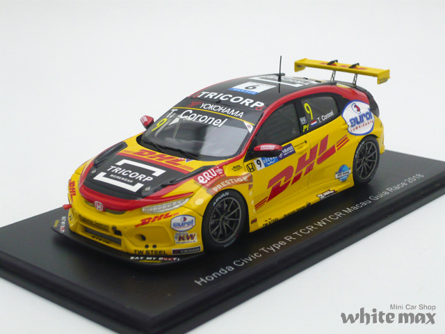 スパーク　1/43　ホンダ シビック タイプR WTCR マカオ2018 DHL スパーク 1/43 ホンダ シビック タイプR TCR 2018 WTCR マカオ
