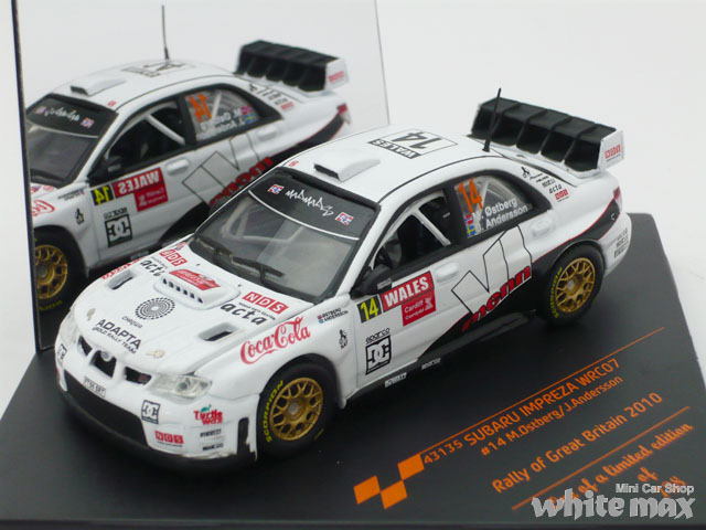 ビテス　1/43 スバル インプレッサ WRC07 ラリー オブ グレート ブリテン 2010 No.14 (M.&Oslash;stberg/J.Andersson)