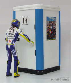 ミニチャンプス　1/12 V.Rossi フィギュア+公衆トイレ モトGP へレス 2009