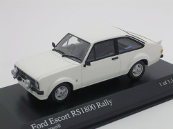ミニチャンプス　1/43 フォード エスコート RS1800 ラリー 1975 (ホワイト)