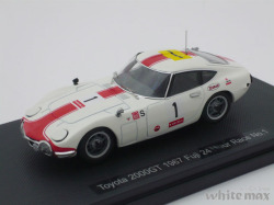 エブロ 1/43 トヨタ 2000GT 1967 富士24h No.1 (ホワイト/レッド
