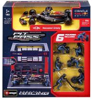 BURAGO　1/43 オラクル レッドブル レーシング RB20 No.11 S.ペレス PIT PASS Set（ダイキャストカーｘ1/パドックガレージ/クルーｘ6pcs.)