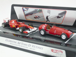 マテル　1/43 フェラーリ F1 "60 Years of victories" (F150th Italia 2011 F.アロンソ＋375 イギリスGP 1951 Gonzalez) ２台セット