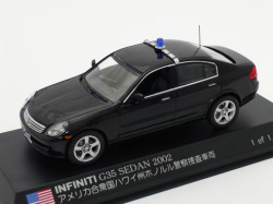 monox 1/43 インフィニティ G35セダン 2002 アメリカ合衆国ハワイ州ホノルル警察捜査車両 (ブラック）