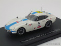 エブロ　1/43 トヨタ 2000GT 1967 富士24h No.2 (ホワイト/ブルー)