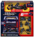 BURAGO　1/43 オラクル レッドブル レーシング RB20 No.1 M.フェルスタッペン PIT PASS Set（ダイキャストカーｘ1/パドックガレージ/クルーｘ6pcs.)