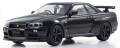 京商　1/43 ニッサン スカイライン GT-R R34 Vスペック II (ブラックパール）