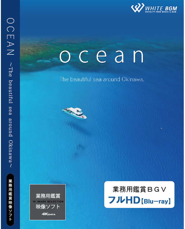 業務用鑑賞映像ソフト「ocean－The beautiful sea around Okinawa－」HD版/ブルーレイディスク納品 【商用可・空間演出・著作権フリー】