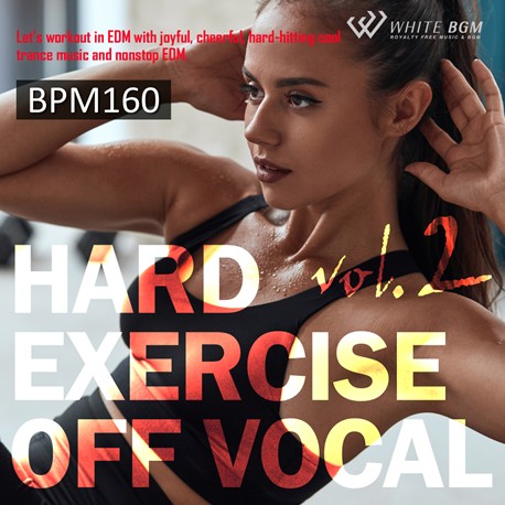【商用可・フィットネスBGM・著作権フリー音楽BGMCD】ハードエクササイズオフボーカル vol.02 -BPM160-（4134）