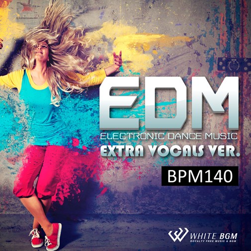 【商用可・フィットネスBGM・著作権フリー音楽BGMCD】エレクトロニックダンスミュージック Extra Vocals Ver. -BPM140-（4053R）