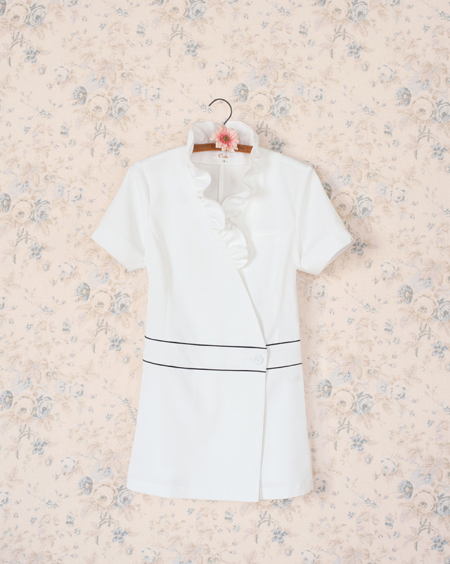 【Calala】CL-0184【チュニック・白衣・半袖ナースウェア】★エステ・クリニック向け★