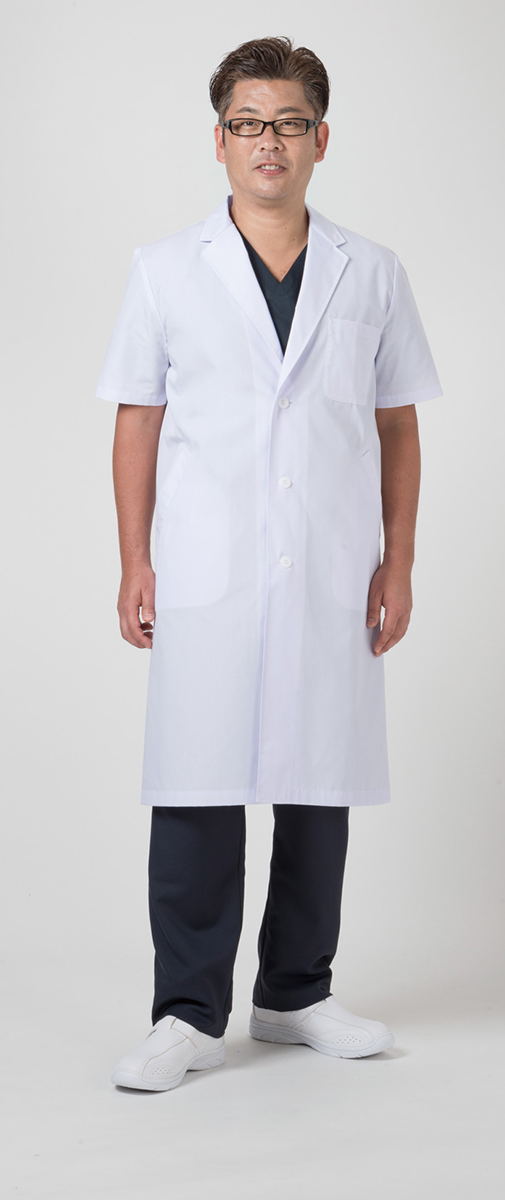 【FOLK】1532PO【メンズドクターコート・半袖男性白衣・シングル医療衣】☆2014年新作商品☆