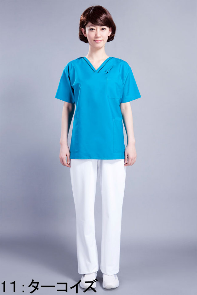 【FOLK】7003SC【スクラブ（男女兼用）・白衣・半袖上衣】