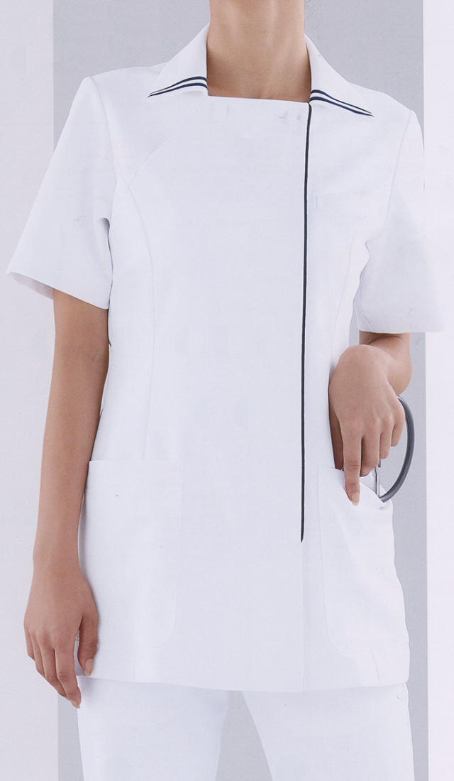 【KAZEN（旧アプロン）】081-28【ナースジャケット・半袖ナースウェア・上衣・レディース】