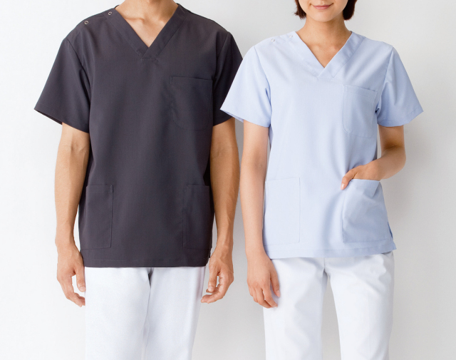 【KAZEN（旧アプロン）】133-各色【男女兼用スクラブ・白衣】