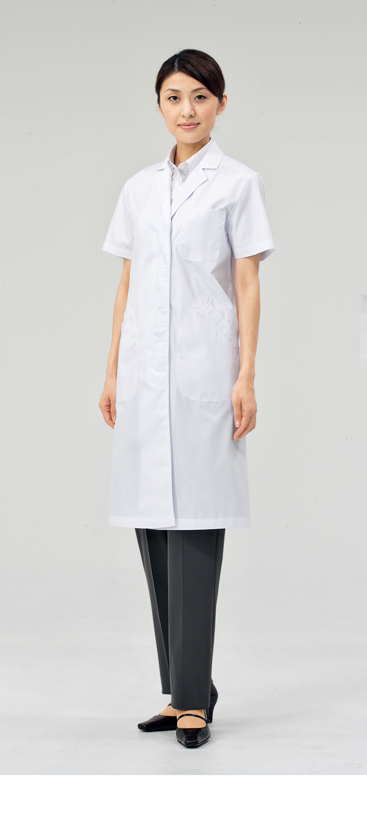 【モンブラン】51-002【ドクターコート（レディス）・半袖白衣・診察衣】