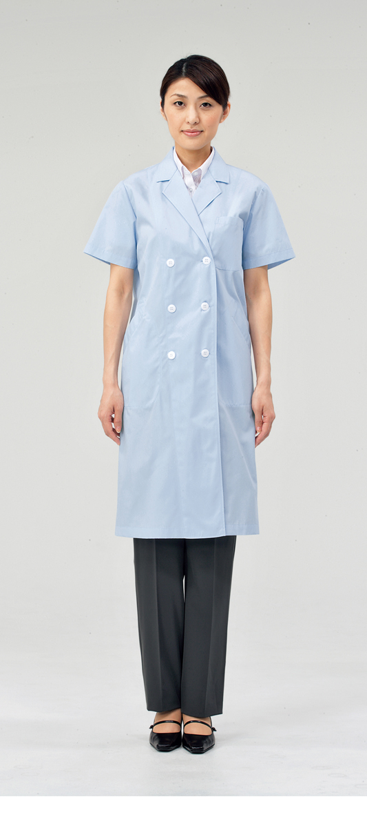 【モンブラン】51-014【ドクターコート（レディス）・半袖白衣・診察衣】