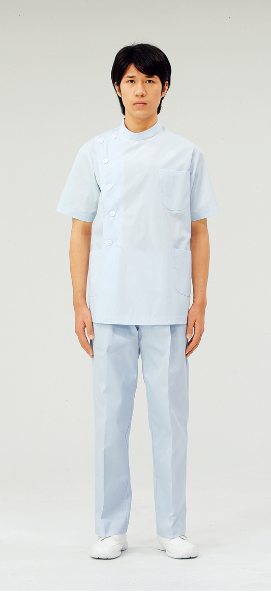 【モンブラン】52-604【ケーシー（KC）・男性白衣・半袖上衣】