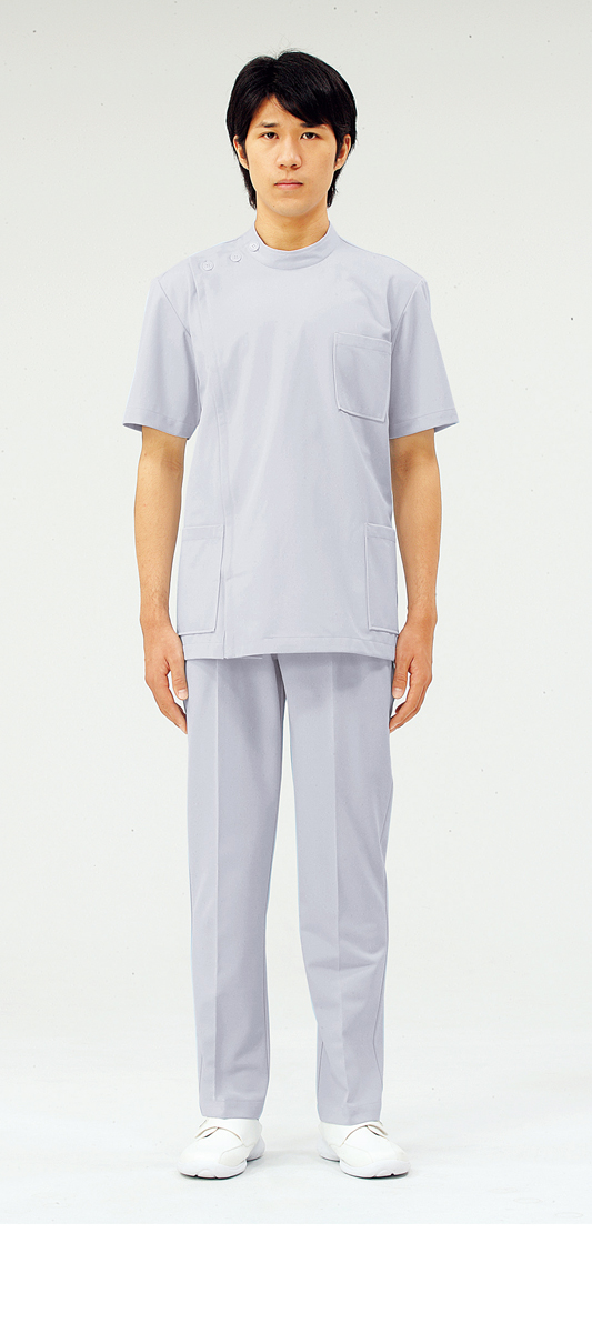 【モンブラン】72-716【ケーシー（KC）・男子白衣・半袖上衣】