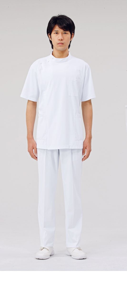 【モンブラン】72-962【ケーシー（KC）・男子白衣・半袖上衣】