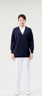 【モンブラン】56-051【ナースウェア・ロング丈カーディガン】