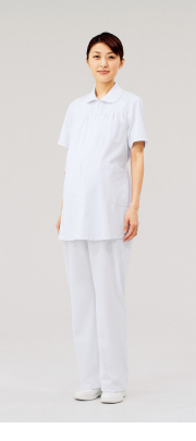 【モンブラン】73-1572【マタニティジャケット・半袖ナースウェア・上衣】