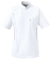 【unite×ミズノ】MZ-0049【メンズケーシージャケット・KC・男性白衣・半袖上衣・Dynamotion Fit】