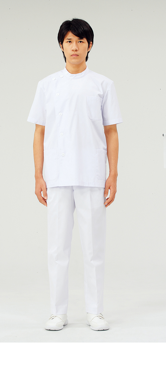 【モンブラン】52-602【ケーシー（KC）・男性白衣・半袖上衣】