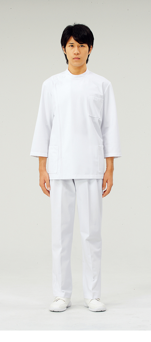 【モンブラン】72-701【ケーシー（KC）・男子白衣・8分袖上衣】