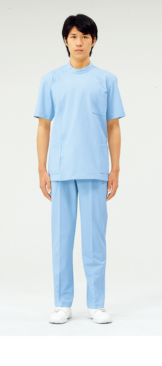 【モンブラン】72-704【ケーシー（KC）・男子白衣・半袖上衣】