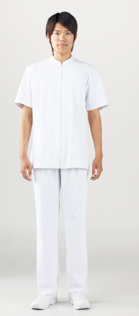 【モンブラン】72-982【ケーシー（KC）・男子白衣・半袖上衣】