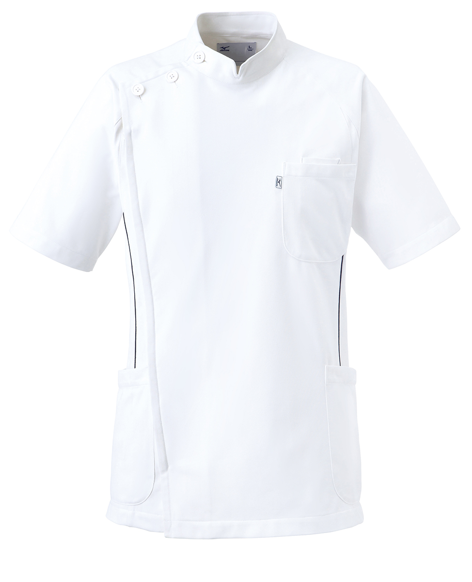 【unite×ミズノ】MZ-0049【メンズケーシージャケット・KC・男性白衣・半袖上衣・Dynamotion Fit】