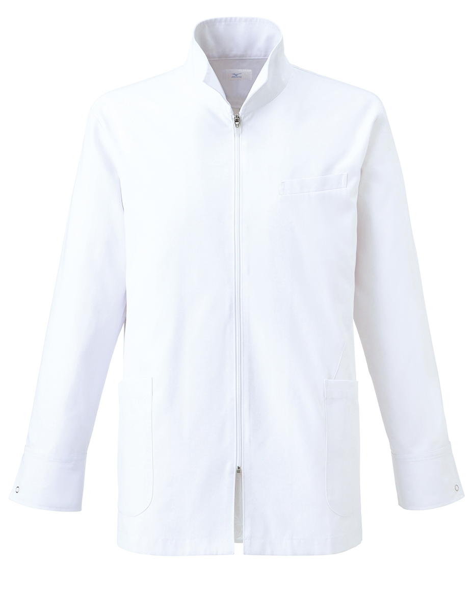 【unite×ミズノ】MZ-0056【メンズドクターハーフコート・男性白衣・長袖・Dynamotion Fit】