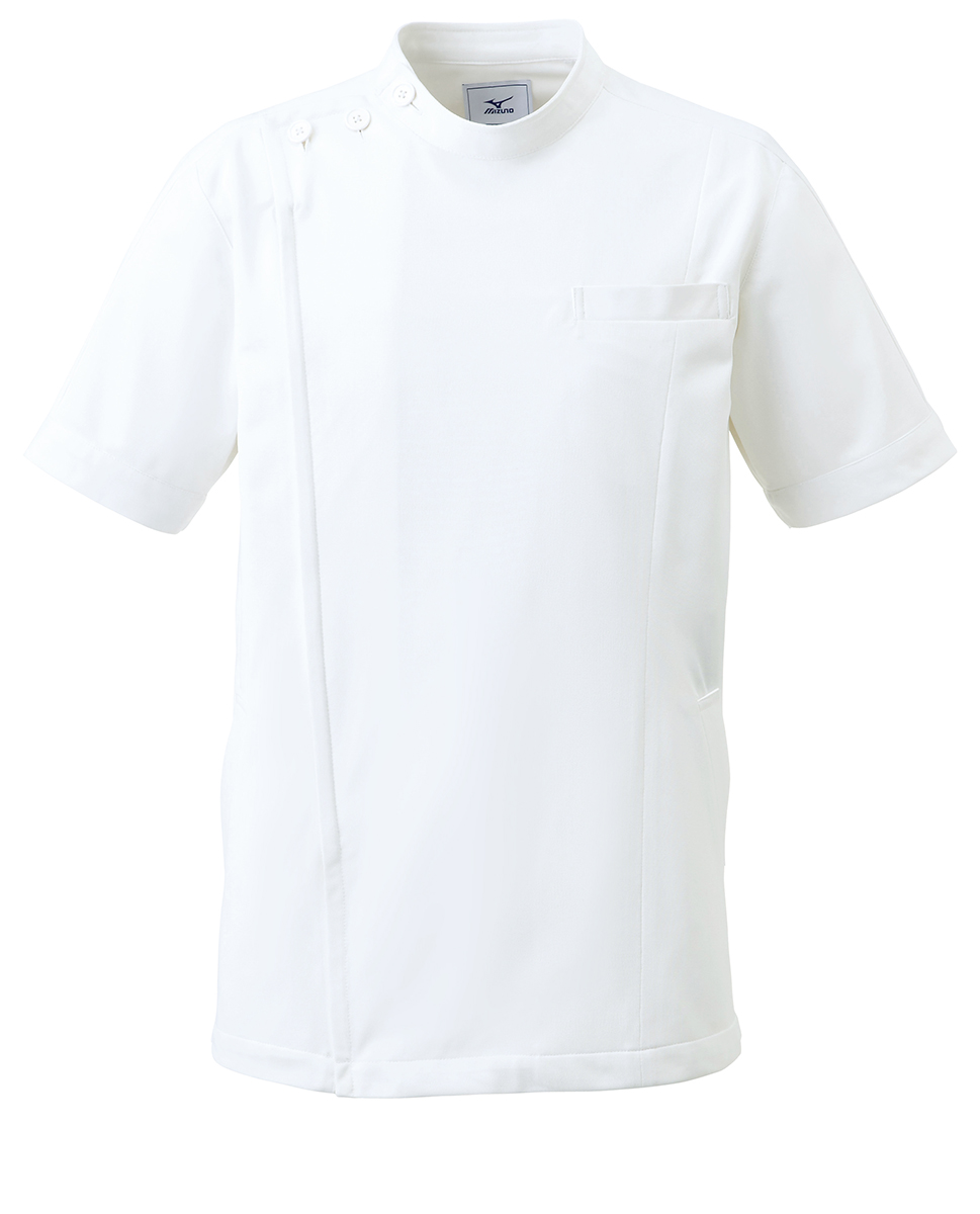 【unite×ミズノ】MZ-0069【男女兼用ケーシージャケット・KC・白衣・半袖上衣・Dynamotion Fit】
