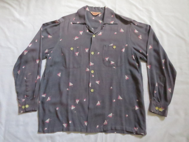 ５０’S　ADAM GrayXPink プリントシャツ