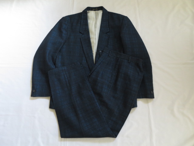 ８０’S　MADE IN ENGLAND　BlueXBlackスーツ