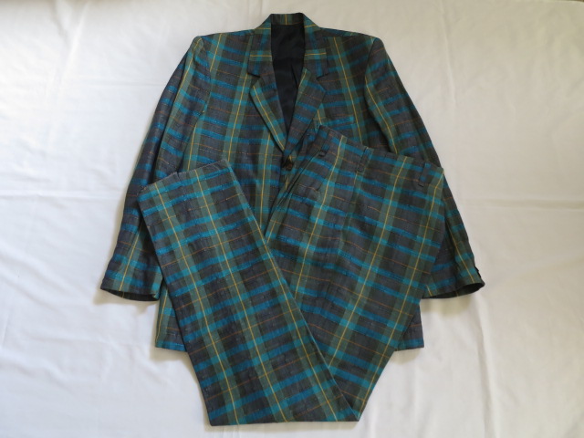 ８０’S　MADE IN ENGLAND　チェックスーツDEAD　STOCK
