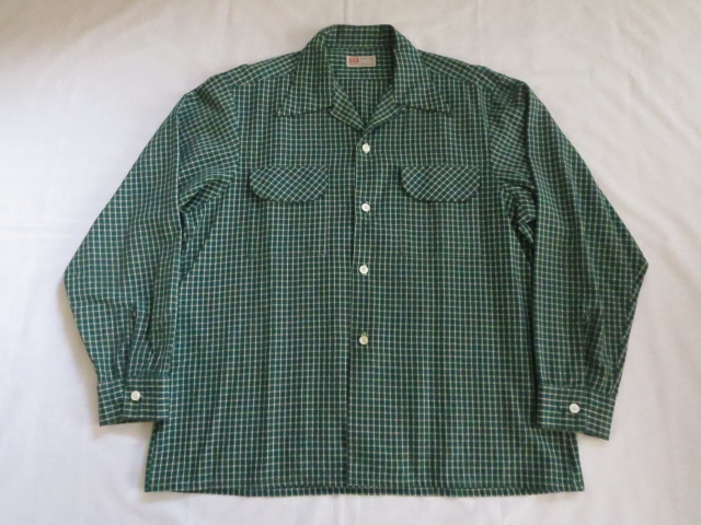 ５０’S　ＢＶＤ　チェックコットンシャツ