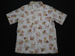 ５０’Ｓ　Ｗｈｉｔｅ　Ｓｔａｇ　アトミックプリントシャツ
