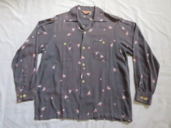 ５０’S　ADAM GrayXPink プリントシャツ