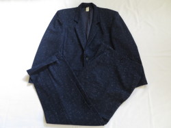 ８０’S　Made in Italy NavyXWhiteウールネップスーツ