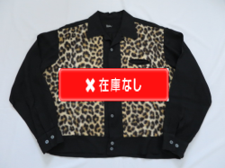 ５０’Ｓ　ＢｌａｃｋレーヨンＸレオパードパネルシャツ