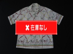５０’S　Zebra print cotton shirt