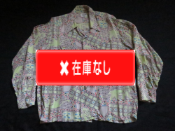50'S Paddle＆Saddle 幾何学模様レーヨンシャツ WICKED